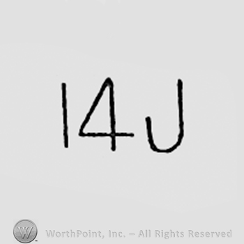 Number 14 and letter J.