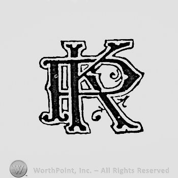 Monogram of letters K and P.