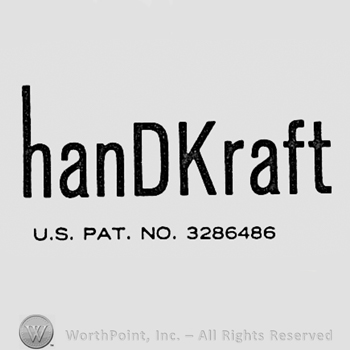 Words HANDKRAFT U.S.PAT. NO. 3286486.
