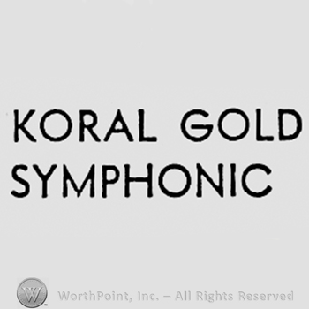 Words KORAL GOLD SYMPHONIC.