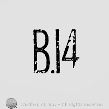 Letter B and number 14.