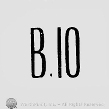 Letter b and number 10.
