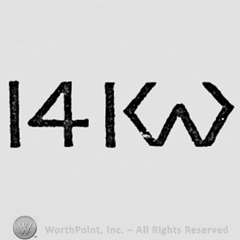 Number 14 and letters KW.
