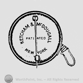 Brooch with words KETCHAM & MCDOUGALL PATENTED NEW YORK.