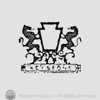 Two animals and a shield above word KEYSTONE.