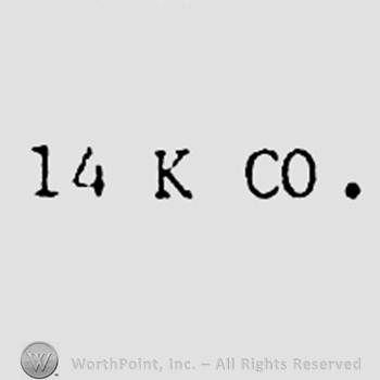 Number 14 and letters K CO.