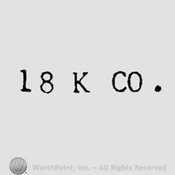 Number 18 and letters K CO.