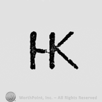 Monogram of letters HK.