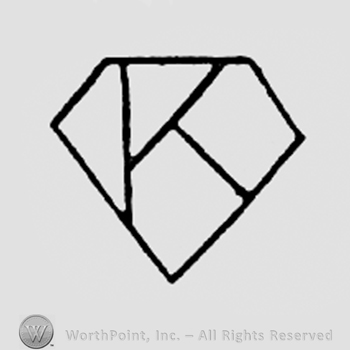 Letter K inside a diamond.