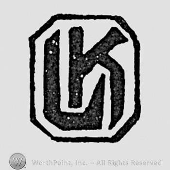 Letters L and K inside a square.