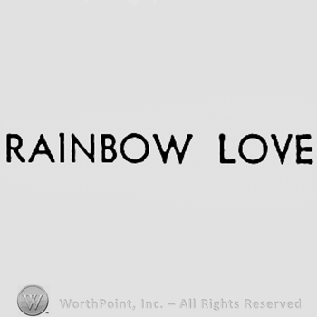 Words RAINBOW LOVE.