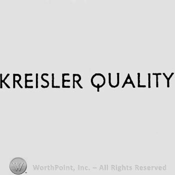 Words KREISLER QUALITY.