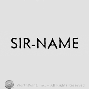 Words SIR-NAME.