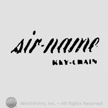 Words SIR-NAME KEY CHAIN.