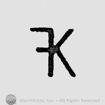 Monogram of letters FK.
