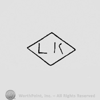 Letters L and K inside a diamond.