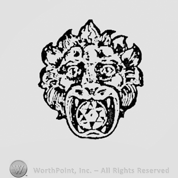 Lion head with a diamond.