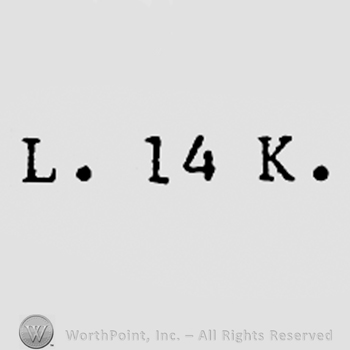 Letter L, number 14 and letter K.