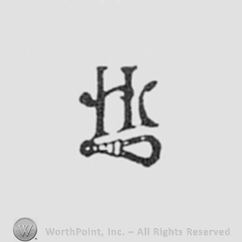 Monogram of letter HK.