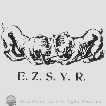 Two dogs and letters E,Z,S,Y,R written bellow.