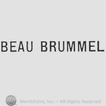 Words BEAU BRUMMEL.