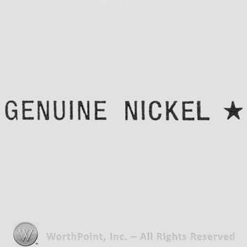 Words GENUINE NICKEL and a star on the right.