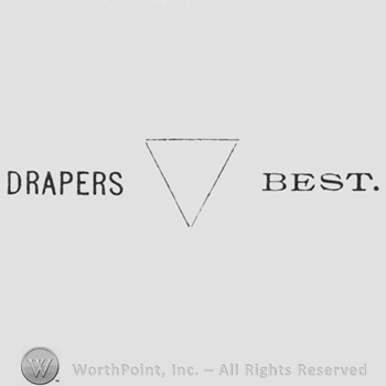 Words DRAPERS BEST and a triangle in the middle.