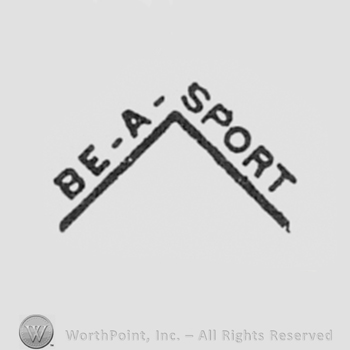 Words BE A SPORT above a turned v.