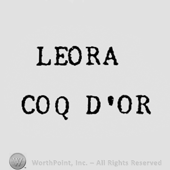 Words LEORA CQ D'OR.