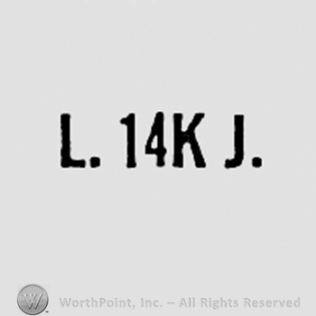 Letter L, number 14 and letters K and J.