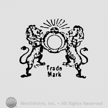 Two lions holding a ring.