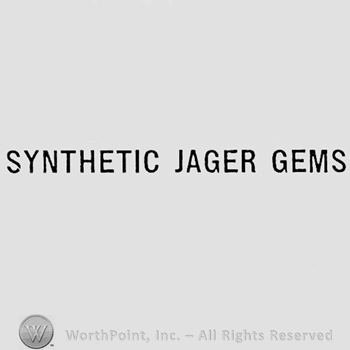 Words SYNTHETIC JAGER GEMS.