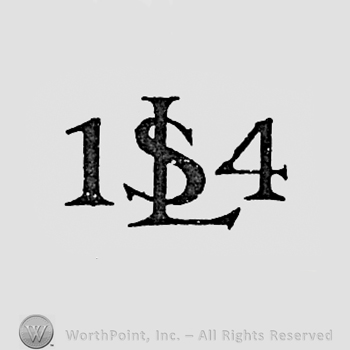 Number 1, monogram of letters LS and number 4.