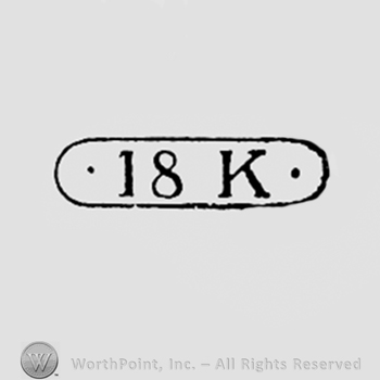 18K written inside a rectangle.