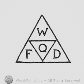 Letters F,W,Q,D inside a triangle.