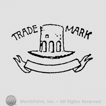 Shape like a hat, ribbon, and words TRADE MARK written above.