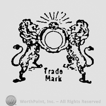 Two lions holding a ring.