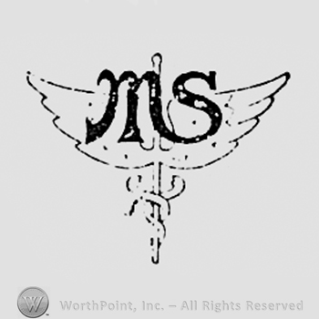 Hairpin with wings and letters MS.