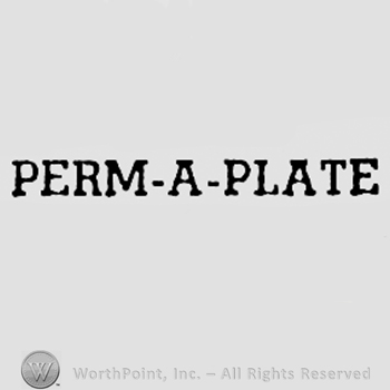 Words PERM-A-PLATE.