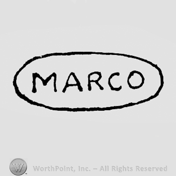 Word MARCO inside an oval.