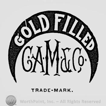 Words GOLD FILLED G.A.M. & CO. TRADE MARK; crescent above.