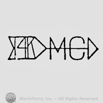 Letters MC pierced by an arrow.