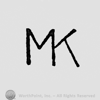 Monogram of letters MK.