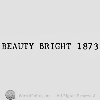 Words BEAUTY BRIGHT 1873.