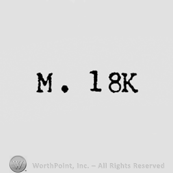 Letters M. 18K.