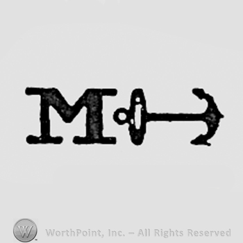Letter M and an anchor.