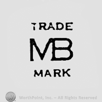 Monogram of letters MB and TRADE MARK written above and bellow.