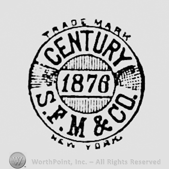 Letters SFM & Co, word CENTURY and year 1876 insidea circle.