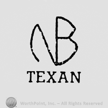 Monogram of letters NB and word TEXAN.