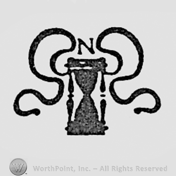 Hourglass and letter N.